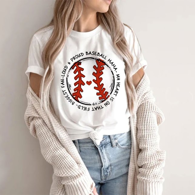 Biggest Fläkt - Loud & Proud Baseball Mamma T Shirt (Skapare uppladdad)
