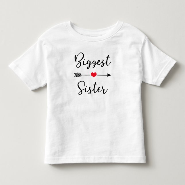 Biggest Sister ~ Systerdesign T Shirt (Framsida)