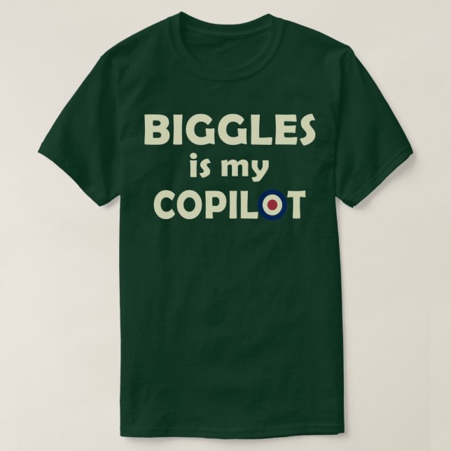 BIGGLES ÄR MIN KOPILOT  T SHIRT (Design framsida)