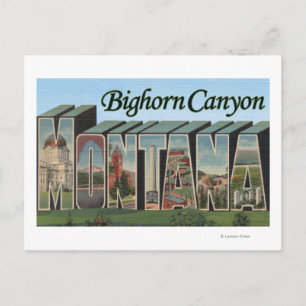 Bighorn Canyon, Montana - Large Brev Scenes Vykort