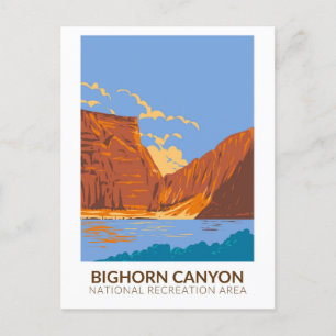 Bighorn Canyon National Recretion Area Vintage Vykort