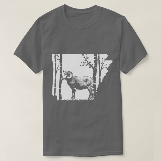 Bighorn fårhunter Arkansas Karta getjakt T Shirt (Design framsida)