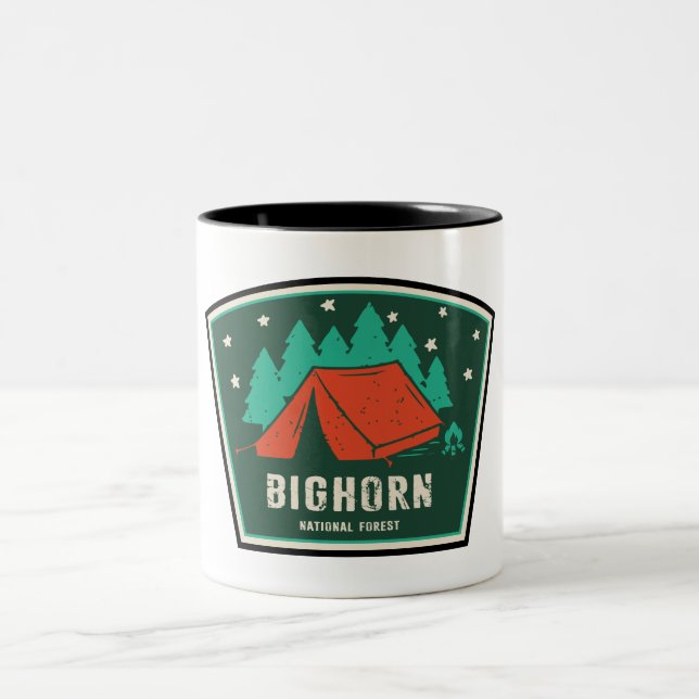 Bighorn National Forest Camping Två-Tonad Mugg (Center)