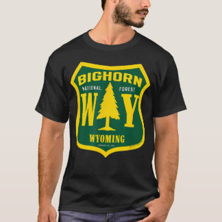 Bighorn National Forest Wyoming Sköld Retro T Shirt