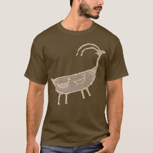 Bighorn petroglyph Sten Art ficka-stil emblem T Shirt