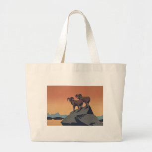 Bighorn Sheep American Väster Wildlife Jumbo Tygkasse