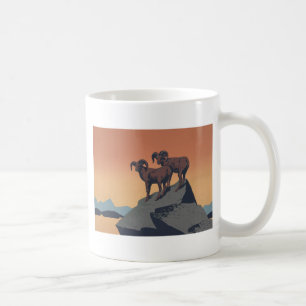 Bighorn Sheep American Väster Wildlife Kaffemugg