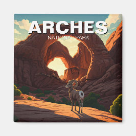 Bighorn Sheep Moab Utah Arches nationalpark Magnet