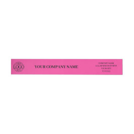 Bight Pink Simple Elegant Branded Business Logo Etikettband