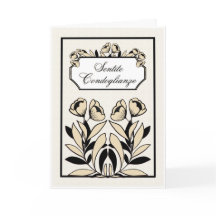 Biglietto di Condoglianze Elegante Deepest Sympath