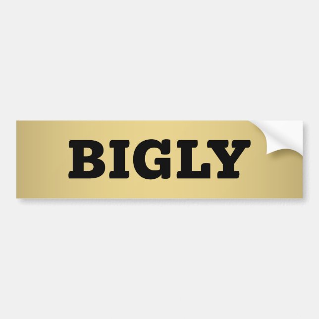BIGLY BUMPER STICKER BILDEKAL (Framsidan)
