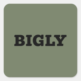 BIGLY SQUARE STICKER FYRKANTIGT KLISTERMÄRKE