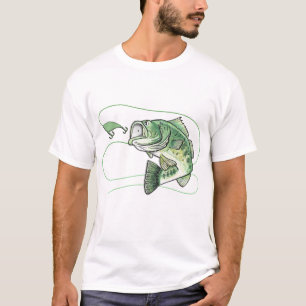 Bigmouth Jumping Bass Fishing T Shirt