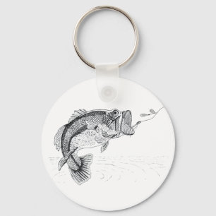 Bigmouth, Largemouth Bass - Big Fish after Lure Nyckelring
