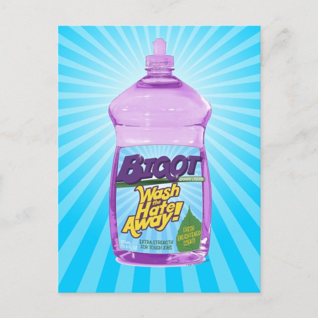 BIGOT Tvättar Hate Away! [vykort] Vykort (Framsida)