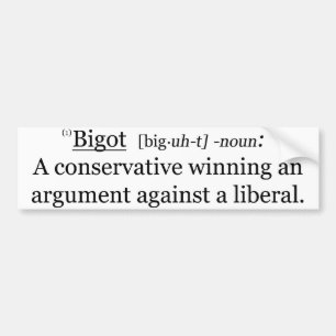 bigott person bildekal