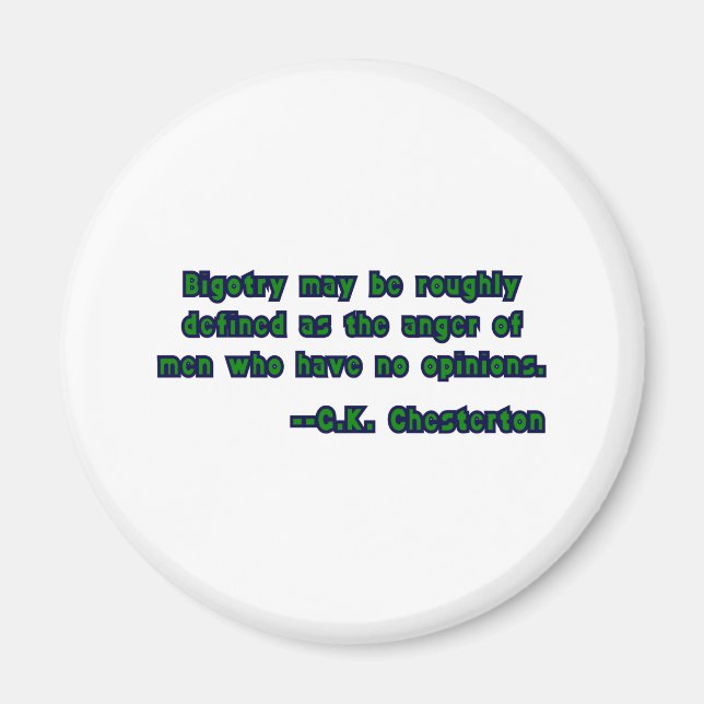 Bigotteri så som G.K. Chesterton definierade det  Magnet (Framsidan)
