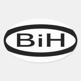 BiH (Bosnien och Hercegovina) Ovalt Klistermärke