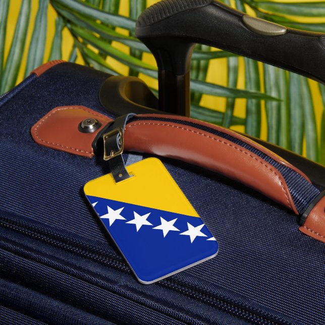 BiH Flagga Bagagebricka (Framsida Insitu 1)