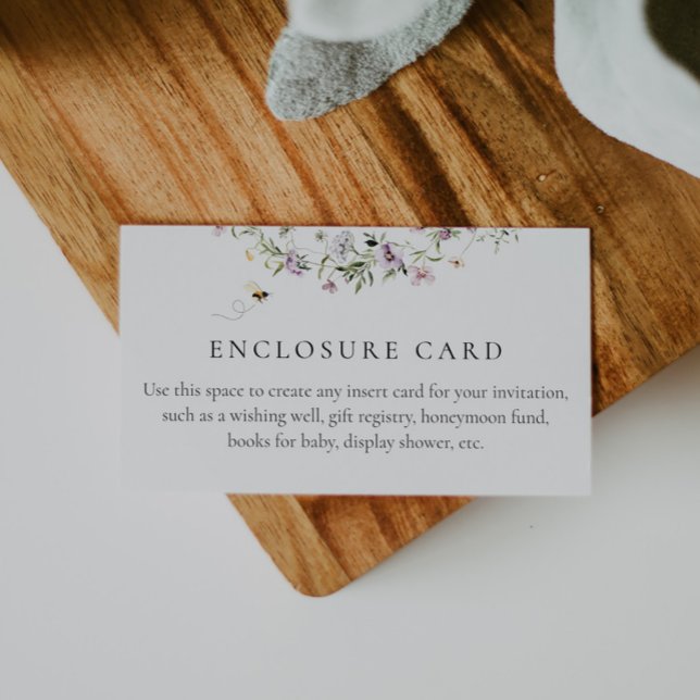 Bih och Lavendel Anpassat Kuvertkort Tilläggskort (Skapare uppladdad)