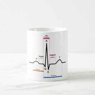 Bihålarytm i ett diagram för Electrocardiogram E Kaffemugg