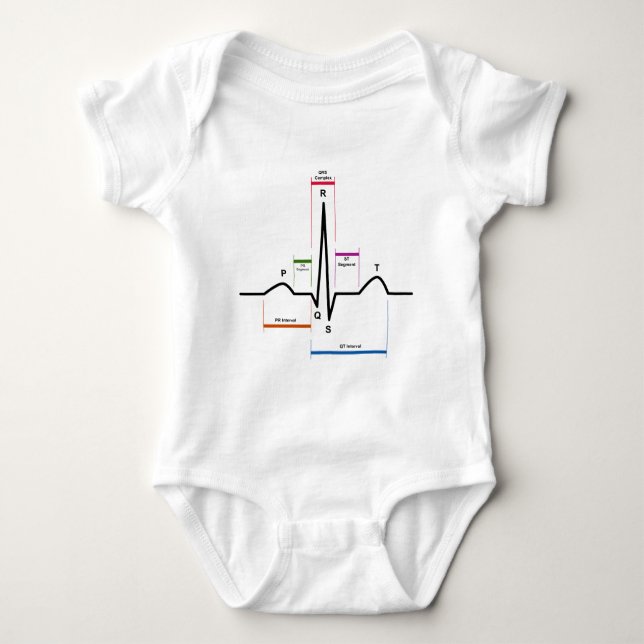 Bihålarytm i ett diagram för Electrocardiogram ECG T-shirt (Framsida)