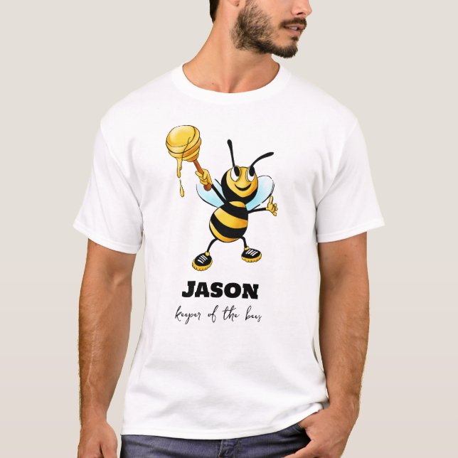 Bihållarens herrtröja för bin t shirt (Framsida)