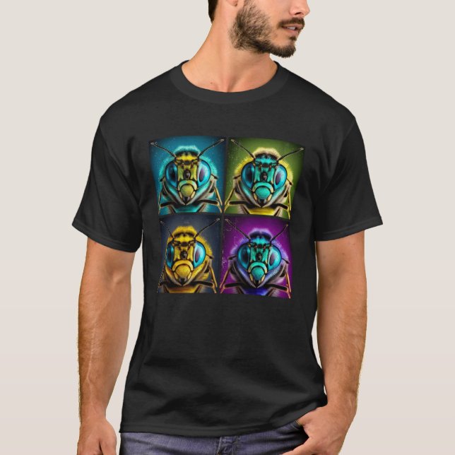 Bihandled Pop Illustration Färgglad Djur Kvinnor  T Shirt (Framsida)