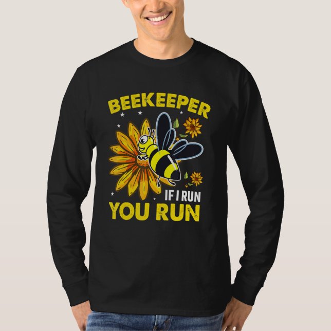 Bihandledare Om jag springer du springer T Shirt (Framsida)