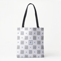 Bihandtecknad doodle med monogram