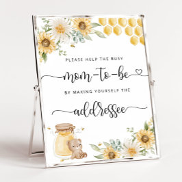 Bihjälp till Busy Mamma Adress och Kuvert Poster
