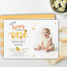 Bihonung Tema Whimsical Söt Foto 1-årsdag