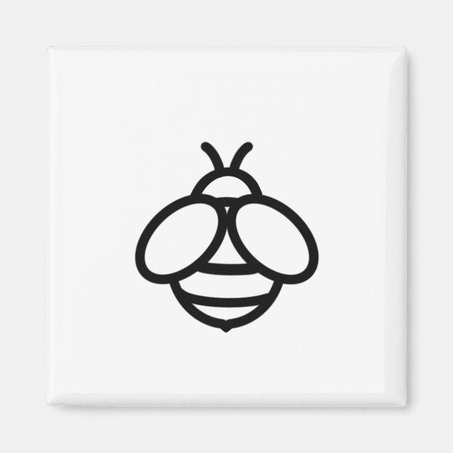 Bihonungsbin, humlebie Cute insekt Magnet (Framsidan)