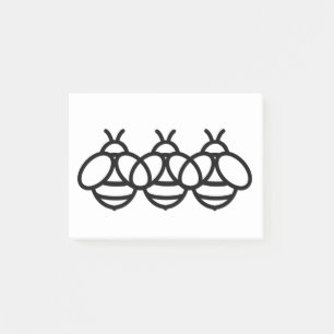 Bihonungsbin, humlebie Cute insekt Post-it Block