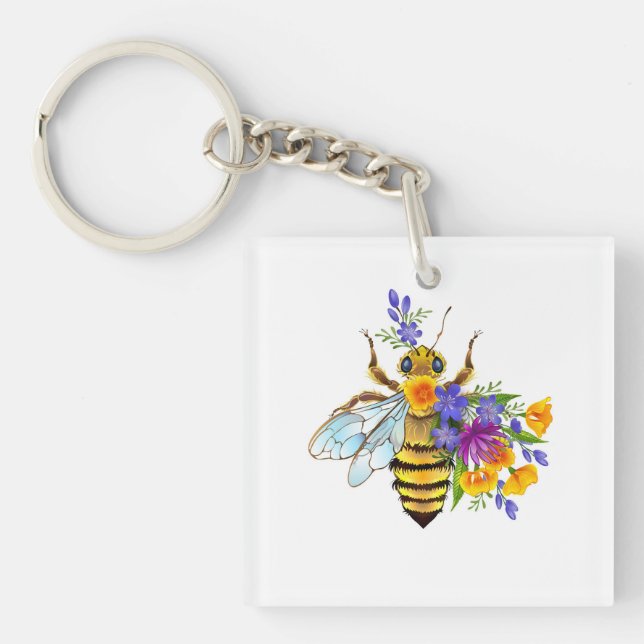 Bihonungsblomma med vilda växter (Framsidan)