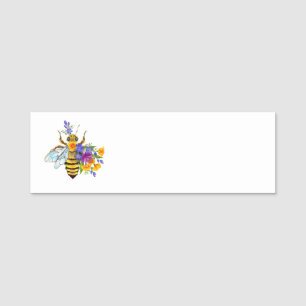 Bihonungsblomma med vilda växter namnbricka