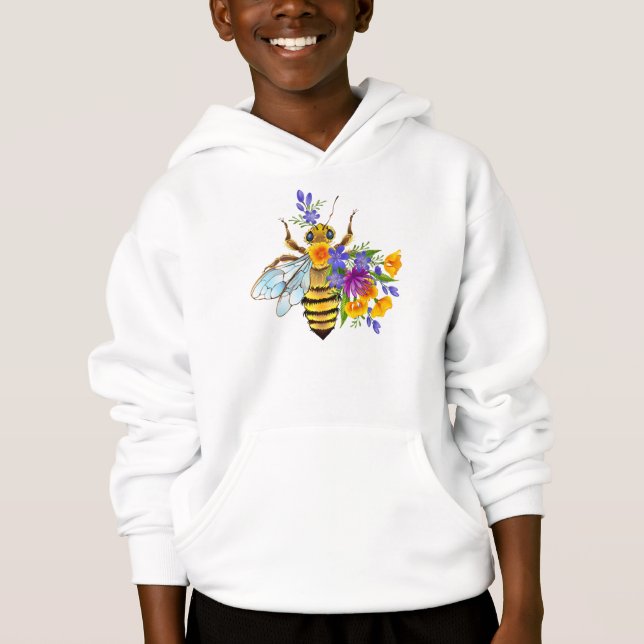 Bihonungsblomma med vilda växter t shirt (Framsida)