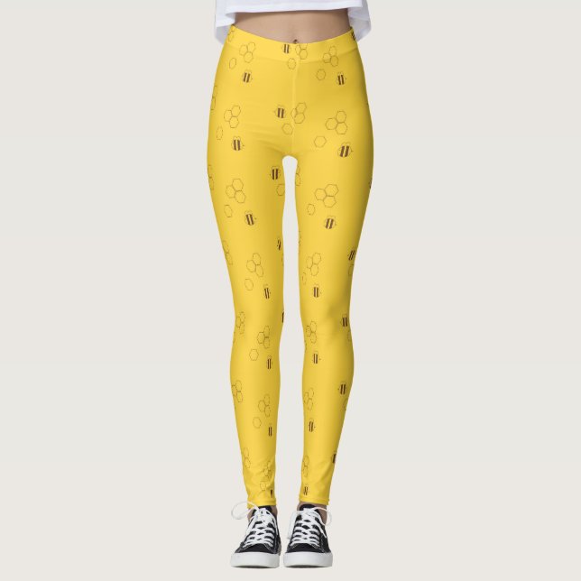 Bihonungskakamönster Leggings (Framsida)