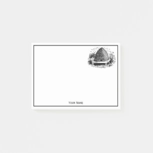 Bihus och bin #1 Heraldisk vintage Post-it Block