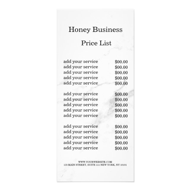 Bihushållning Prislista Ställkort (Framsidan)