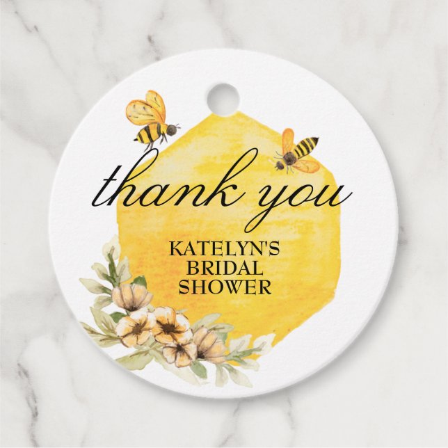 Bihustru Bröllopsdusch Tack Tag Gåvor Etiketter (Framsida)