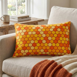 Biinspirerad Mysigt Honeycomb Dekorativ kudde