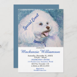 BIJON FRISE PUPPY ÖNSKEMÅL GRATTIS PÅ FÖDELSEDAGEN INBJUDNINGAR