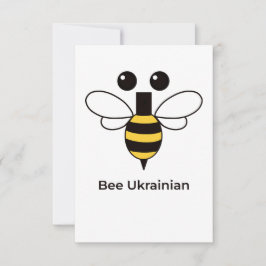 Bik Ukrainare Söt Minimalistisk Bik Tackkort Tack Kort
