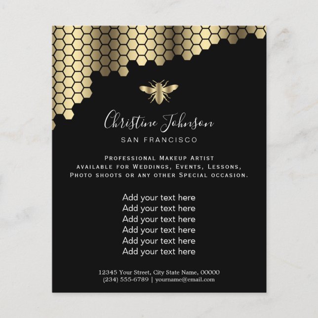 bikaka på svart bakgrund flygblad (Framsidan)