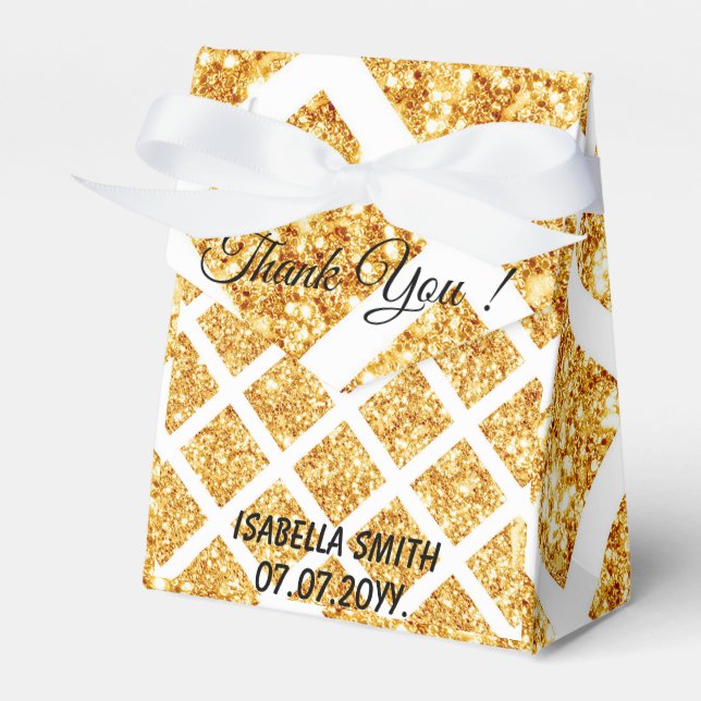 Bikakeguld Glitter Boho Populär Kollektion Presentaskar (Framsidan Sidan)