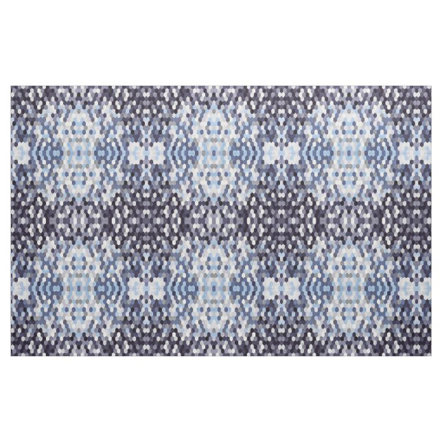 Bikakemönster i blå toner tyg (Fat Quarter)