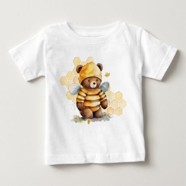 Bikakor och brun honung nalle teddybjörn t shirt (Framsida)