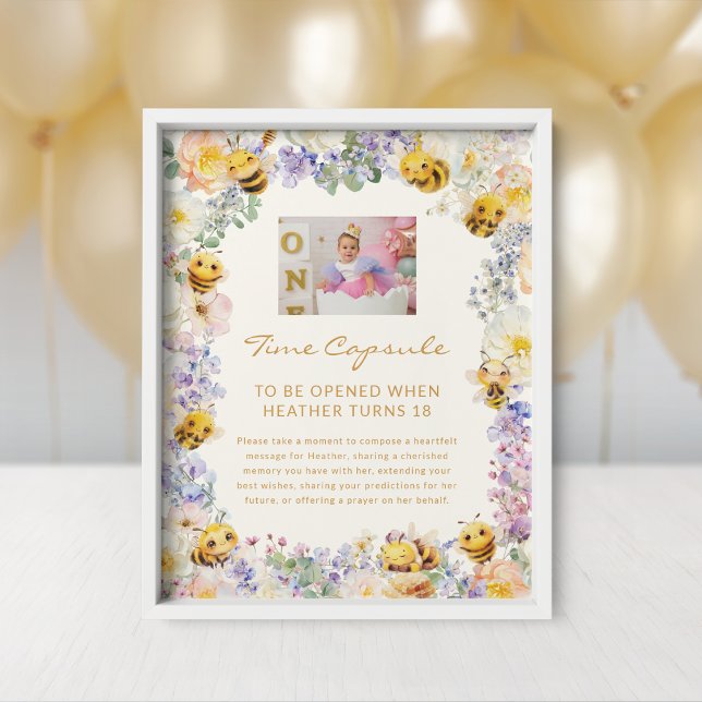 Bikapsel skylt (Bee Time Capsule Sign
)