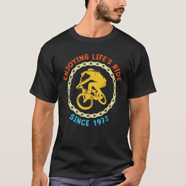 Bike 1972 50:e födelsedagen, gåva för 50 år gammal t shirt (Framsida)